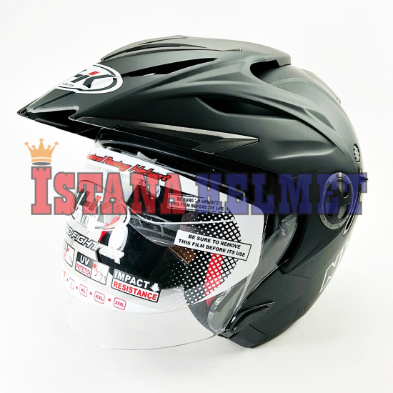 Helm nhk half 2024 face double visor